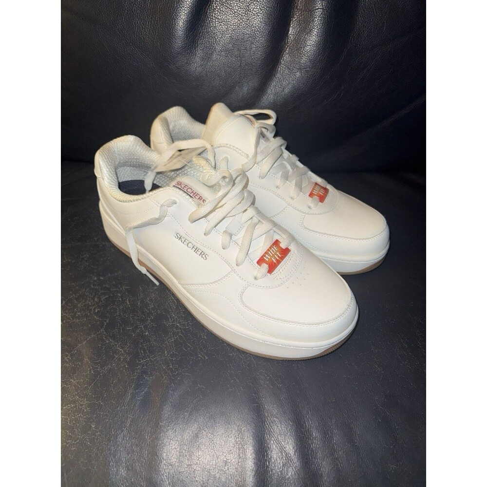 Skechers Sport Court 2.0 Rayde Sneakers Men 12 WIDE White 254011W/WNVR NWOB